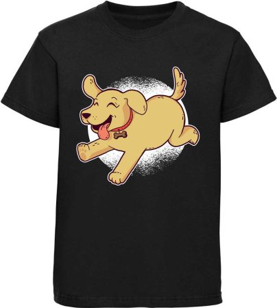 Kinder T-Shirt Spielender Labrador Welpe